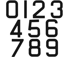 Sail Numbers 30cm Black