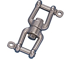 6mm Double Swivel Shackle SS316