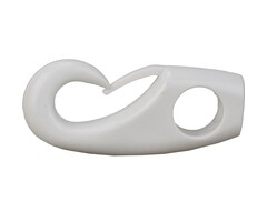 4-5mm Elastiek Haak 47mm Wit