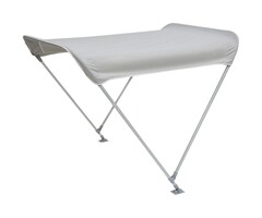 2-Bow Inflatable Boat Bimini Top 160x140x144 Light Grey