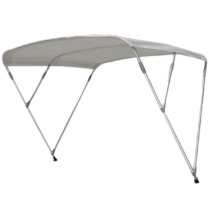 3-Bow Bimini Top 200x150x130 Light Grey