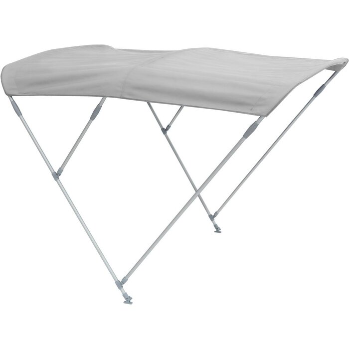 3-Bow Bimini Top 200x150x130 Light Grey