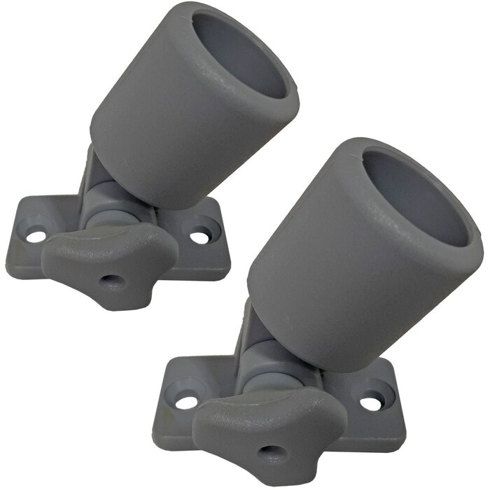 Bimini Top Deck Hinge & 22mm Eye End Set Horizontal Mount Nylon