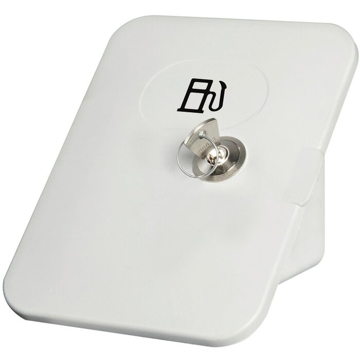 Luik voor Dekvuldop 190x148mm met Slot Wit