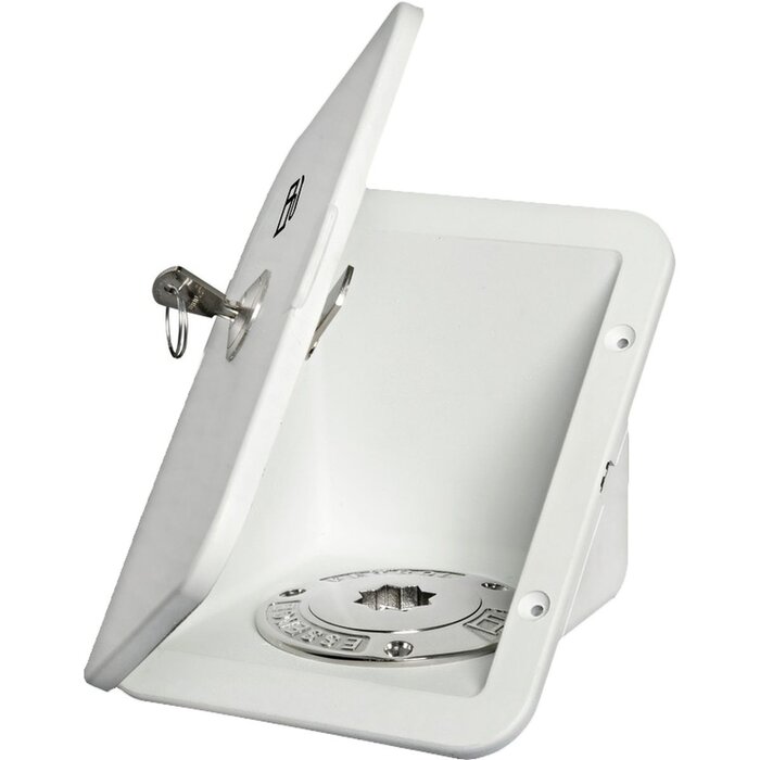 Luik voor Dekvuldop 190x148mm met Slot Wit