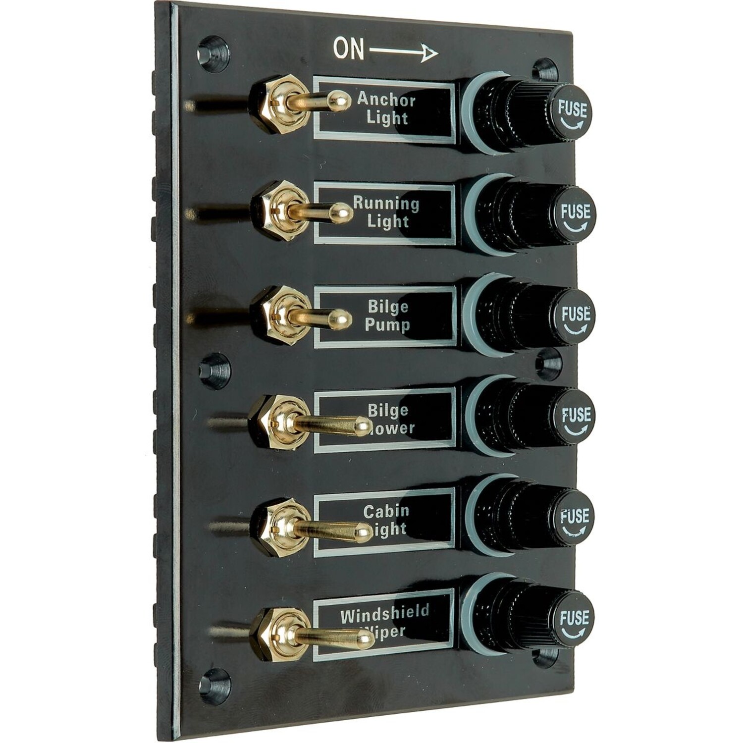 4-pins schakelaar, 4-pins tuimelschakelaar, 5st DC 12V 4-pins tuimelschakelaar met LED-licht voor auto boot caravan batterij(Groen