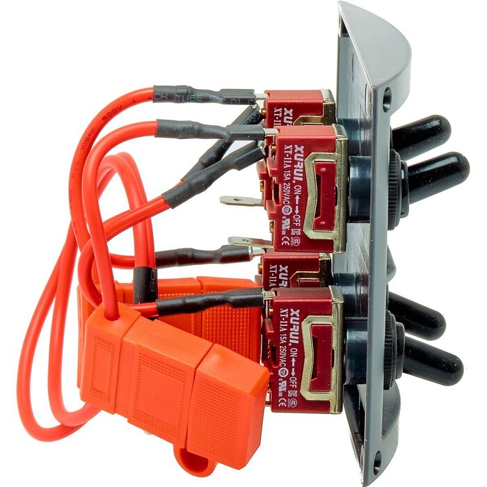 Boat Switch Panel 12V 4-Gang 109x97mm