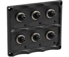 Schakelpaneel Boot 12V met 6 Schakelaars 110x100mm