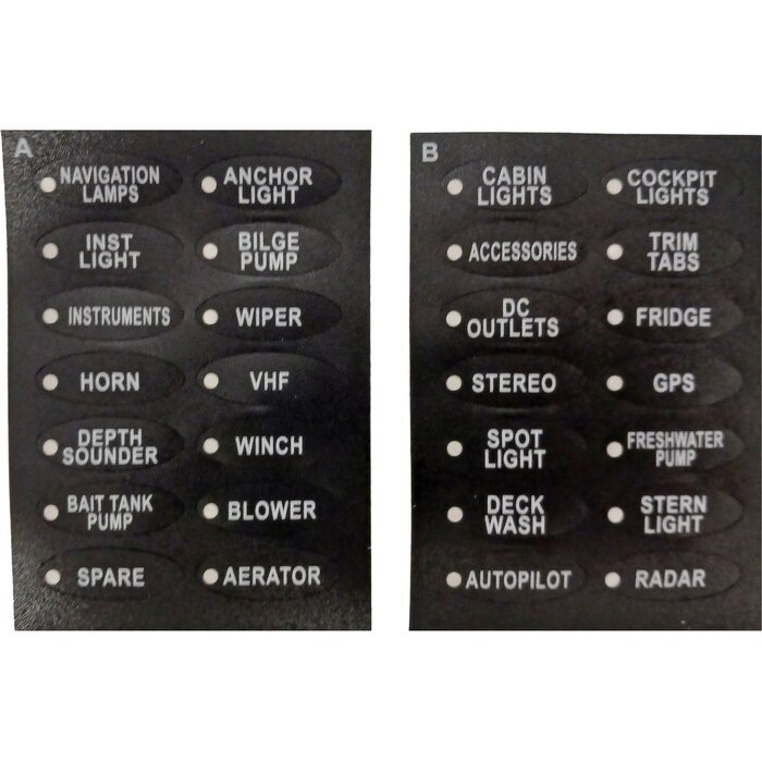 Boat Switch Panel 12V 6-Gang 110x100mm