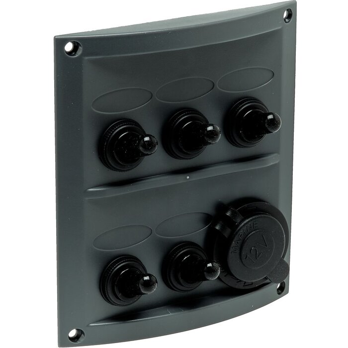 Boat Switch Panel 12V 5-Gang 110x100mm