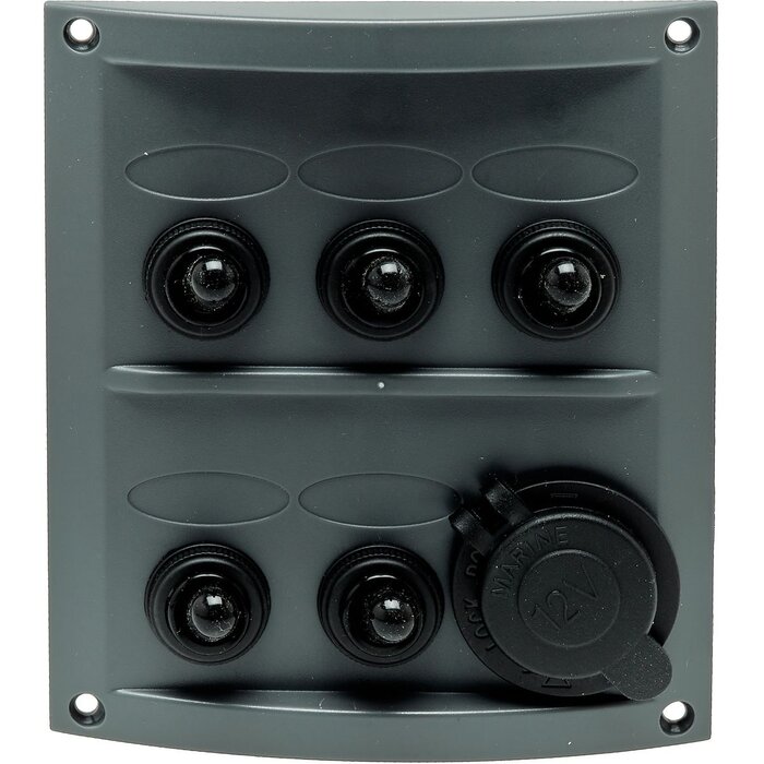 Boat Switch Panel 12V 5-Gang 110x100mm