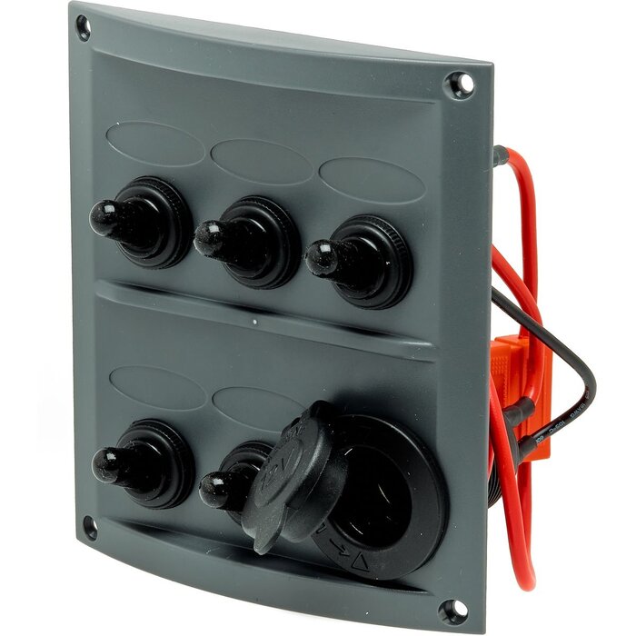 Boat Switch Panel 12V 5-Gang 110x100mm