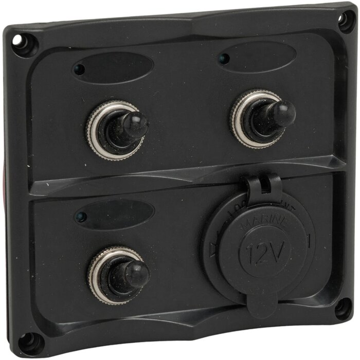 Boat Switch Panel 12V 3-Gang 109x99mm