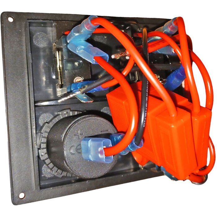 Schakelpaneel Boot 12V met 3 Schakelaars 109x99mm