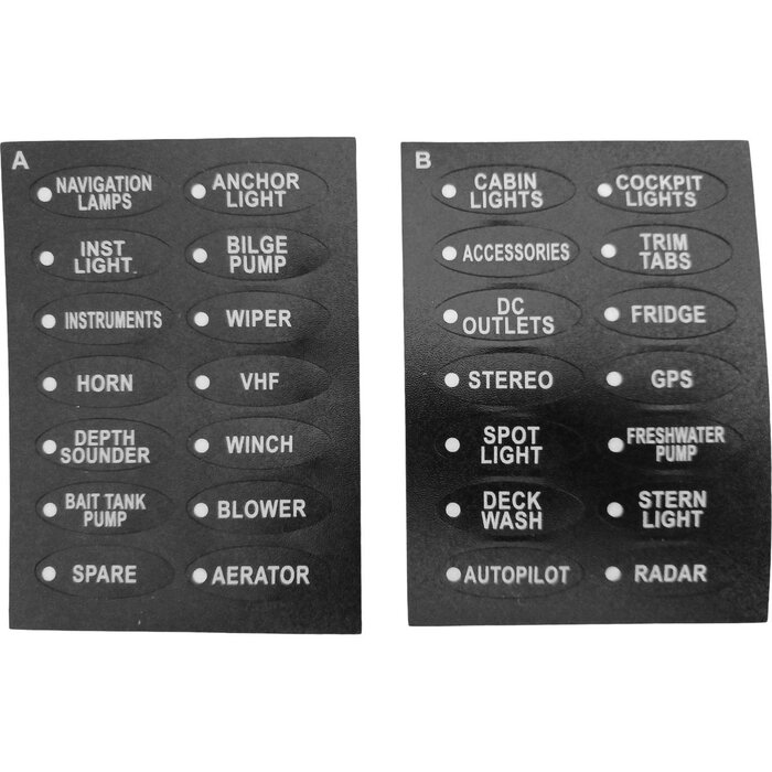 Boat Switch Panel 12V 3-Gang 109x99mm