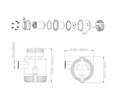 Ocean Bilge Pump 3000 GPH 12V