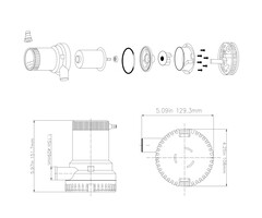 Ocean Bilgepomp 1500 GPH 12V