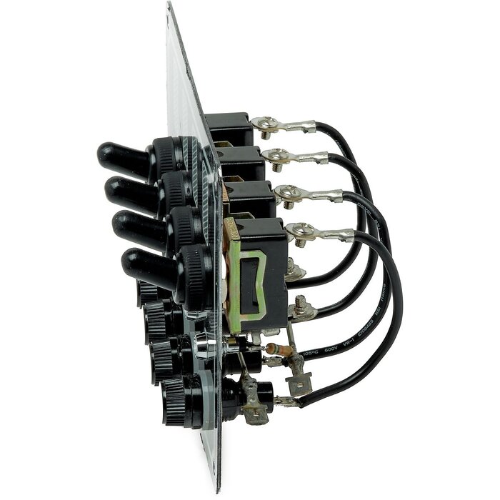 Boat Switch Panel 12V 4-Gang 125x100mm