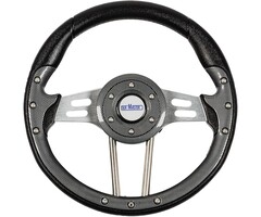 Seamaster Stuurwiel Boot 330mm Silver Carbon Look