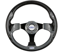 Seamaster Stuurwiel Boot 320mm Silver Carbon Look