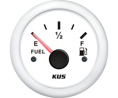 Brandstofmeter Boot 56mm Wit