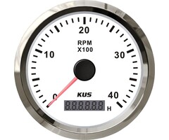 Boat Tachometer with Digital Hour Meter 4000 RPM