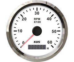 Boat Tachometer with Digital Hour Meter 6000 RPM