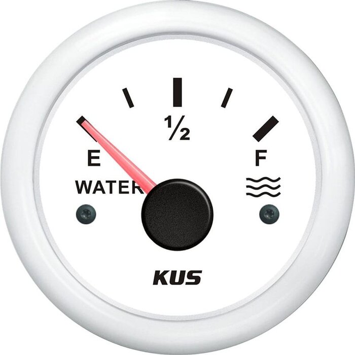 Boat Water Tank Gauge 56mm White