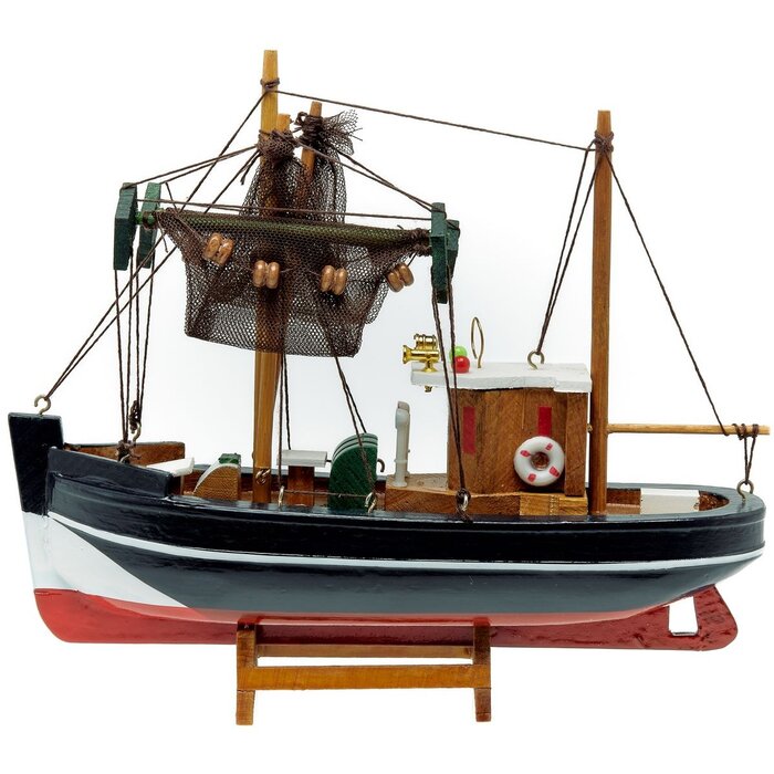 Fishing Ship Model 24cm Blue-Red