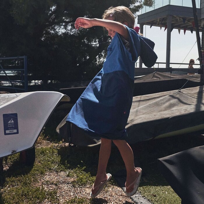 Rooster Microfibre Quick Dry Omkleed Poncho Junior