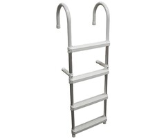 Removable Hook On Boat Ladder 4 Steps 115x38cm Aluminium