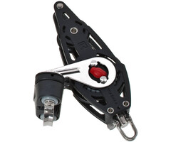 Viadana 57-34mm Carbo Fiddle Ratchet Block with Becket and Cleat