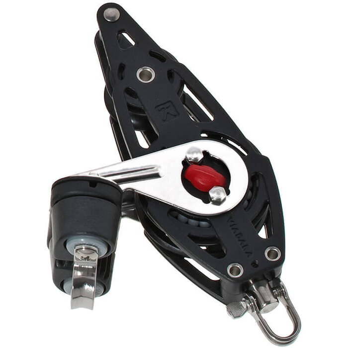 Viadana 57-34mm Carbo Fiddle Ratchet Block with Becket and Cleat