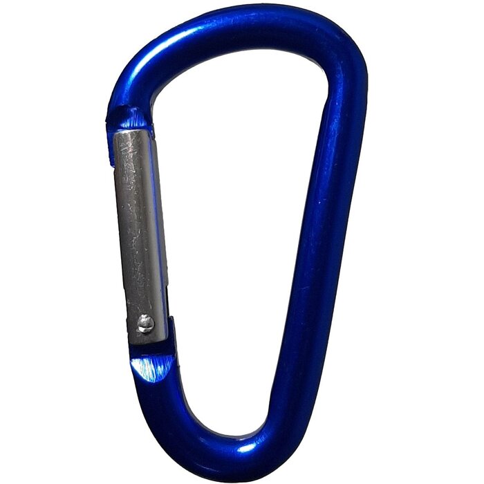 Karabijnhaak Aluminium Blauw 50mm