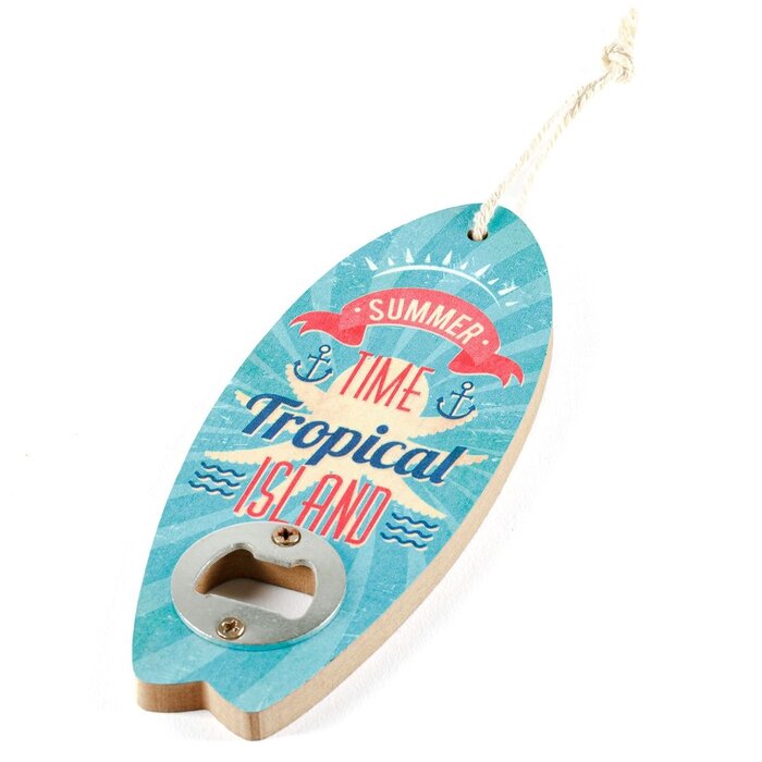 Surfboard Opener Tropical Island
