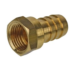 Hose Barb Female 1/2" to 18mm Brass