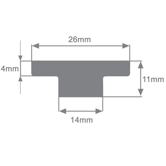 Viadana Sail Track 26x11mm 150cm Anodized Aluminium