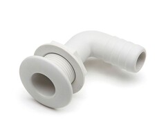 Thru Hull Fitting 90 Degree 25mm Nylon