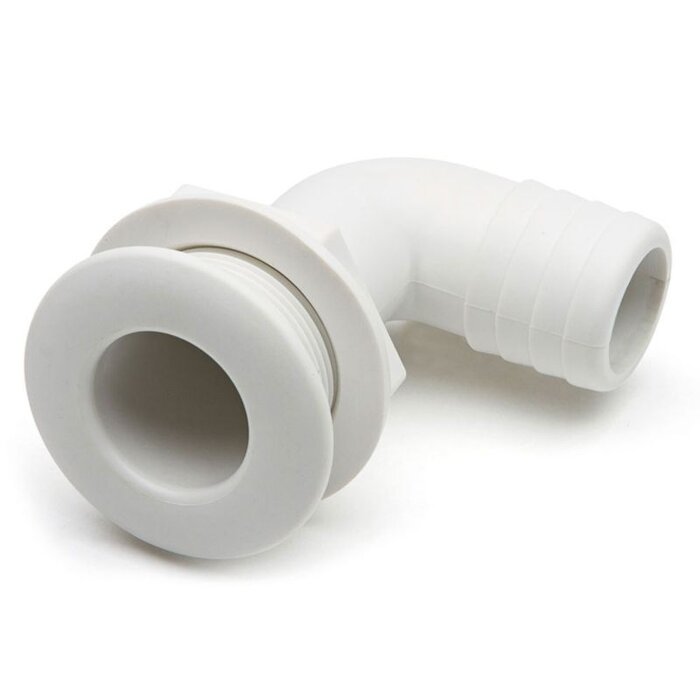Thru Hull Fitting 90 Degree 38mm Nylon