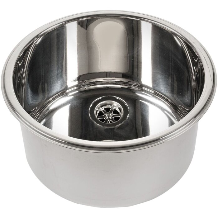 Inbouw Wasbak Rond 340x180mm Rvs