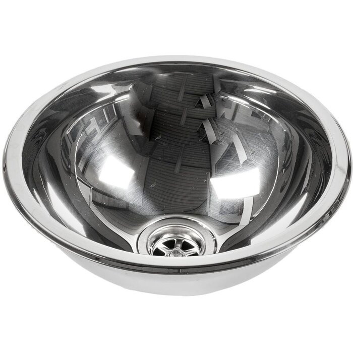 Inbouw Wasbak Rond 295x120mm Rvs