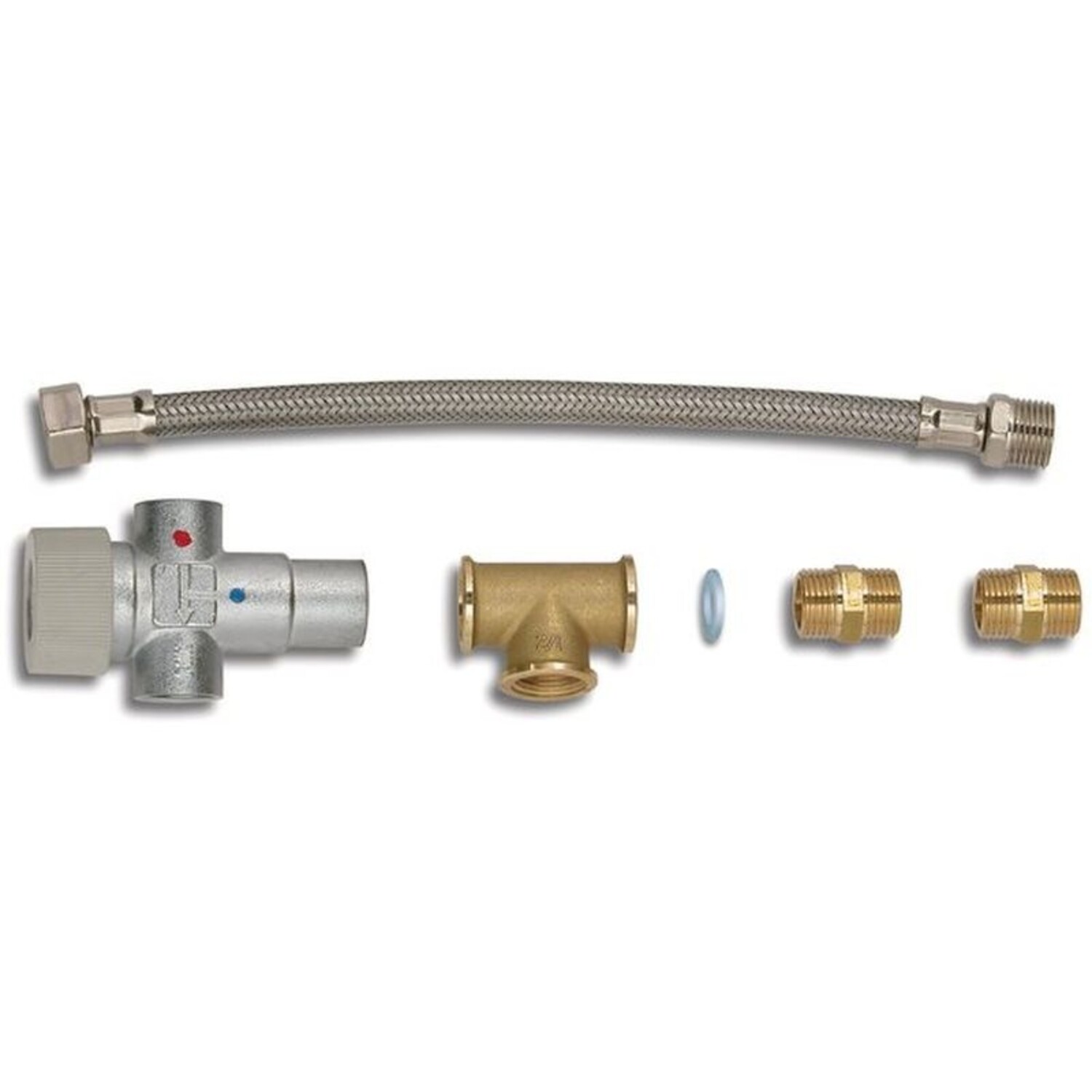 3 Weg Ventiel DN20 Messing Thermostatische Mengklep Met Buitendraad Voor Zonneboiler 2419138312