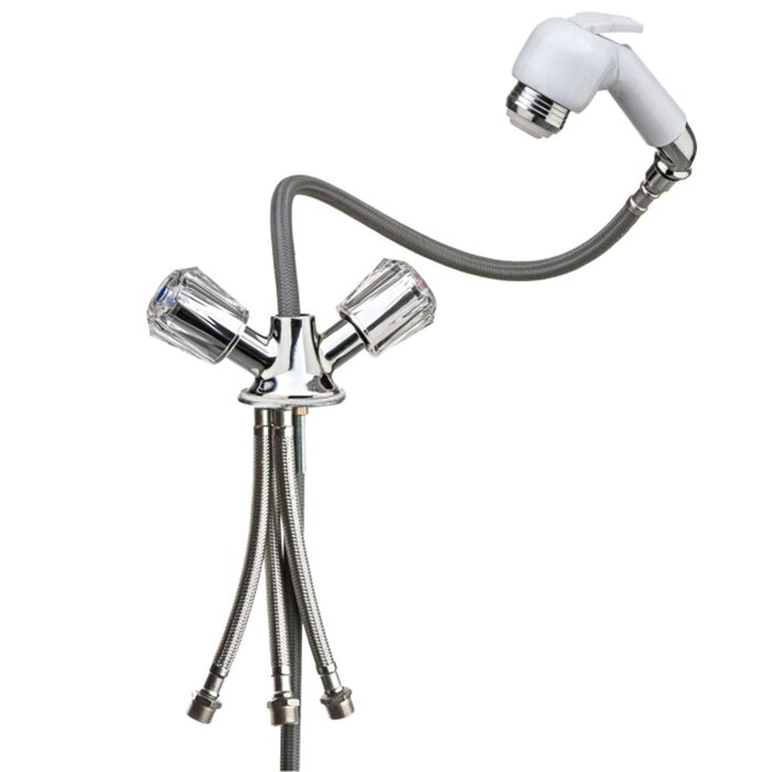 Waterkraan met 150cm Uitneembare Handdouche 2 Knops