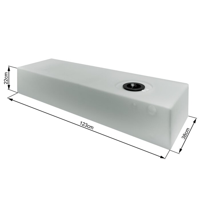 103L Drinkwatertank 123x38x22cm
