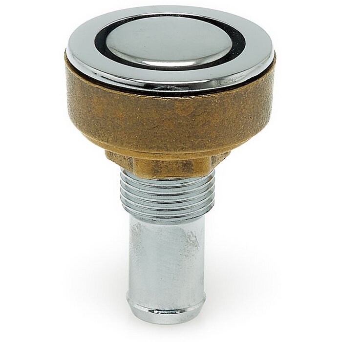 Tankbeluchter 16mm 59x40mm Messing Verchroomd