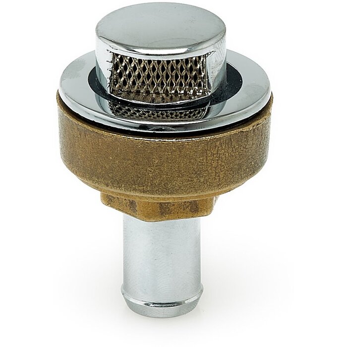 Tankbeluchter 16mm 59x40mm Messing Verchroomd