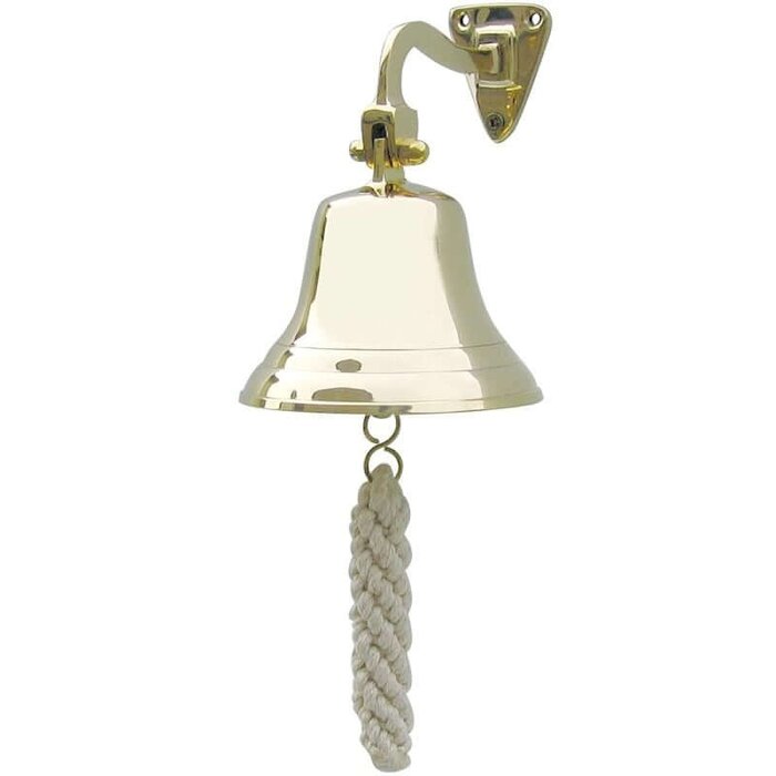 Brass Ships Bell with Rope 10cm