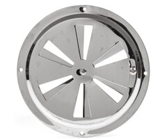 Ventilation Grille with Lever Lock Round 150mm SS316