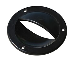 Clamshell Vent Round 86mm Plastic Black