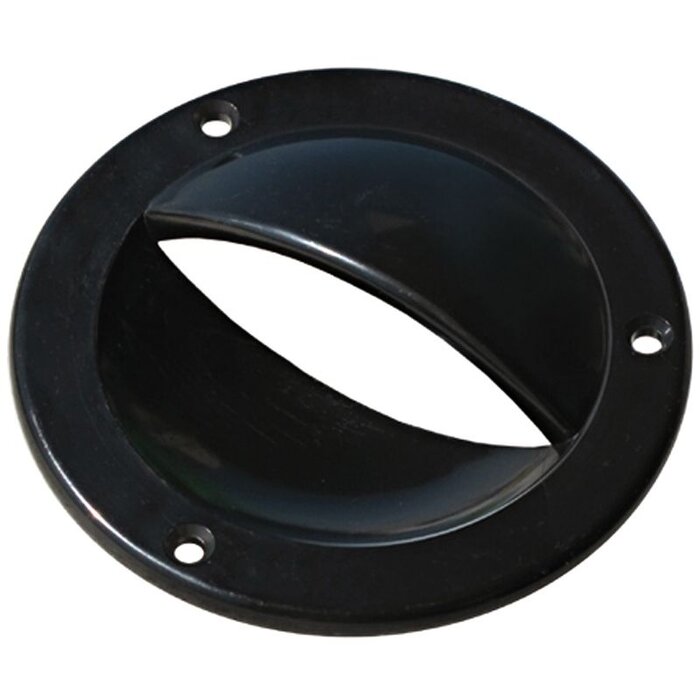 Clamshell Vent Round 86mm Plastic Black